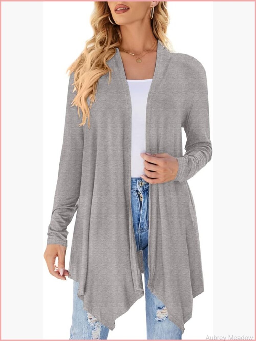Lightweight Open Front Cardigan Long Sleeve Duster Sweater